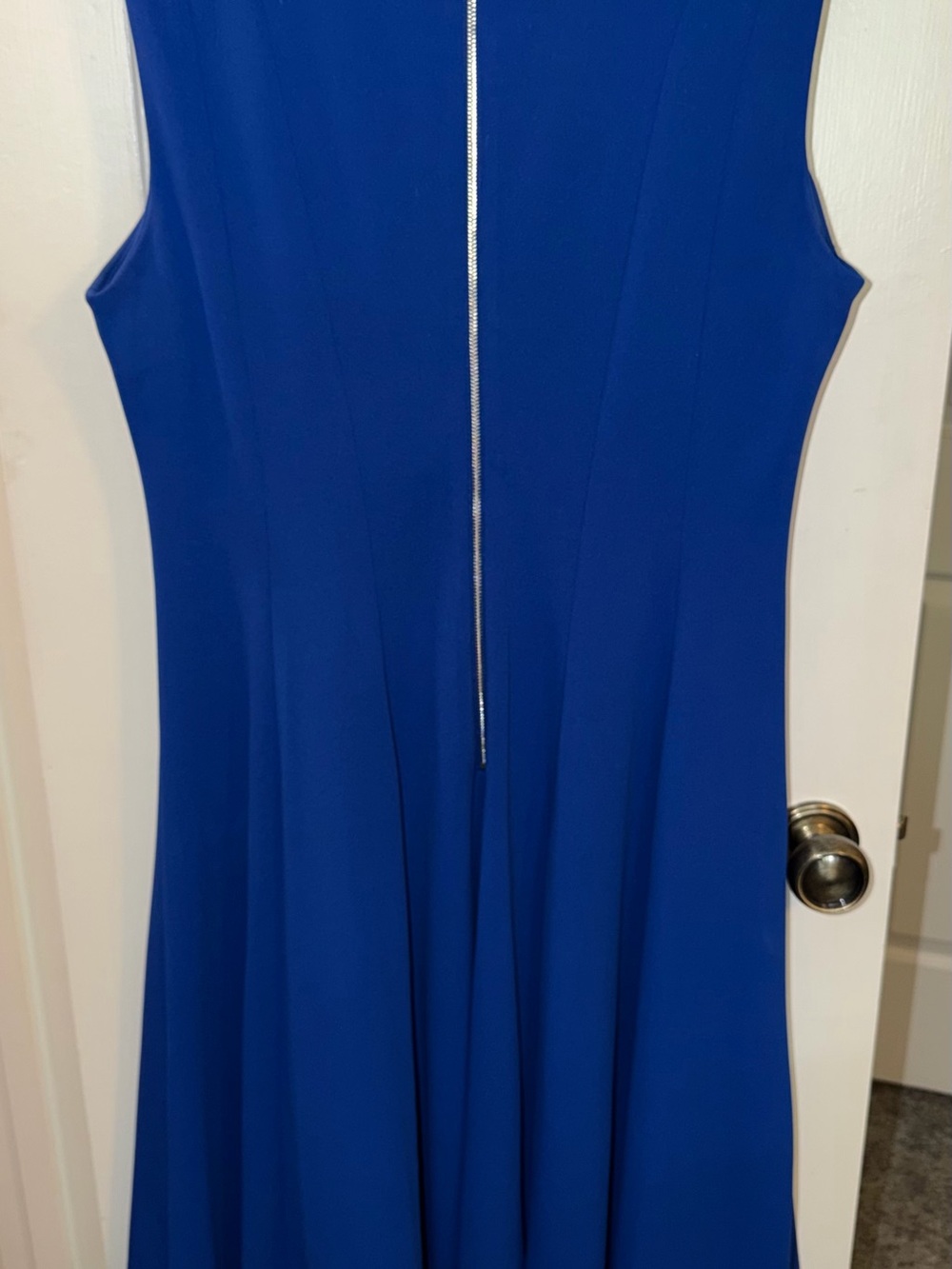 Calvin Klein Royal Blue V-Neck Sleeveless Fit and Flare Dress size 12 - Picture 4 of 8